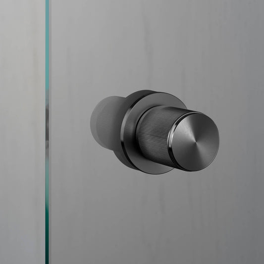 Buster + Punch Door Handle / Fixed / SINGLE- Sided / Linear Gun Metal