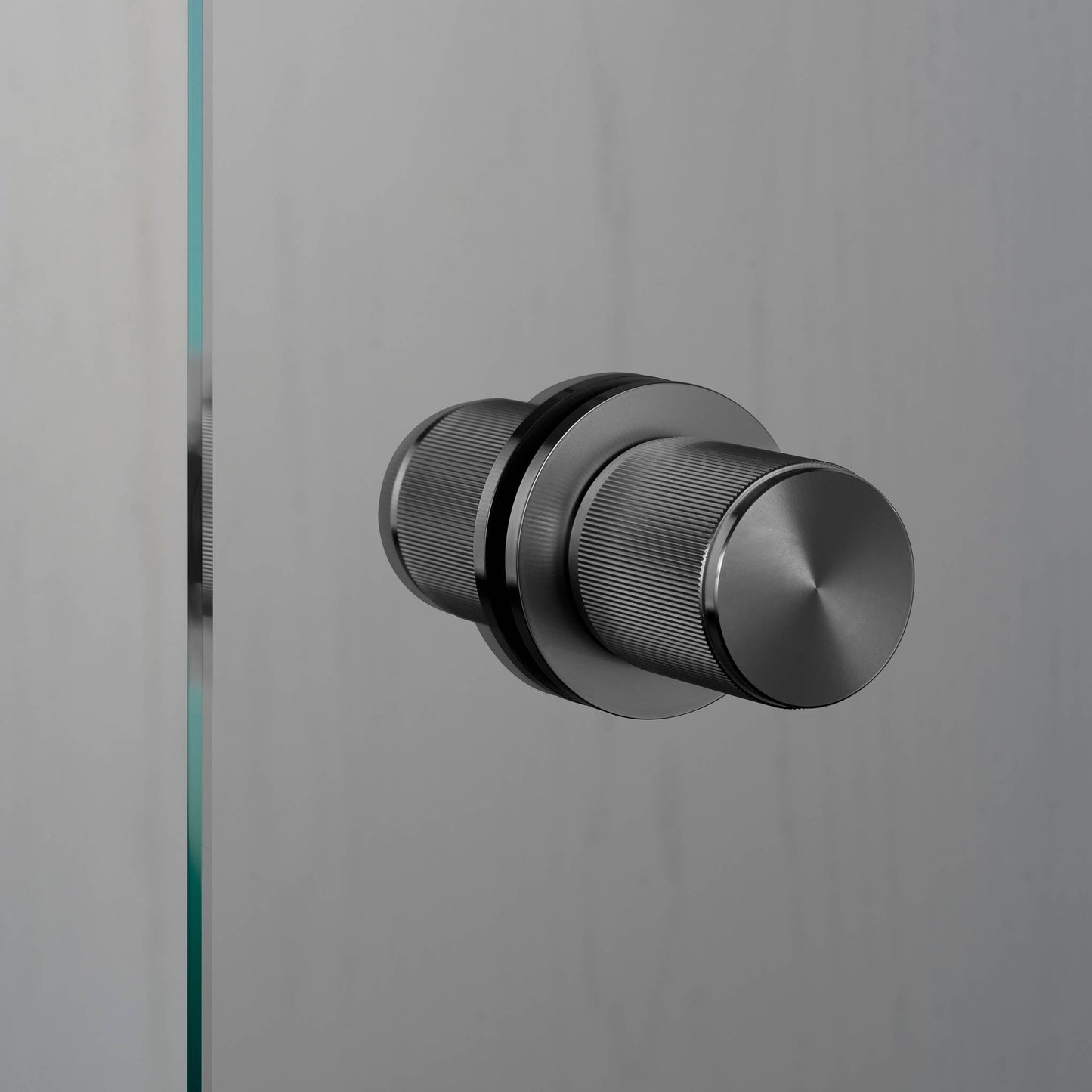 Door Knob Fixed Double-Sided Linear Gun Metal