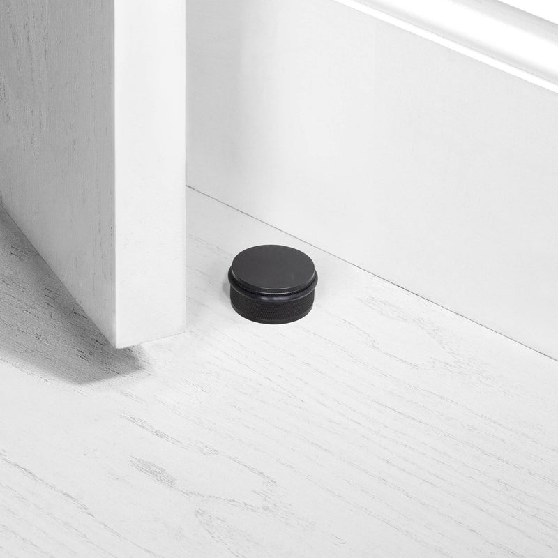 Door Stop / Floor / Cross Black