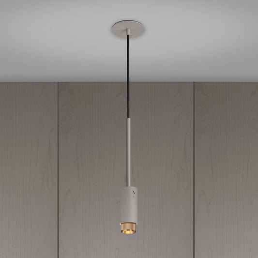 Exhaust Pendant Cross Stone Brass