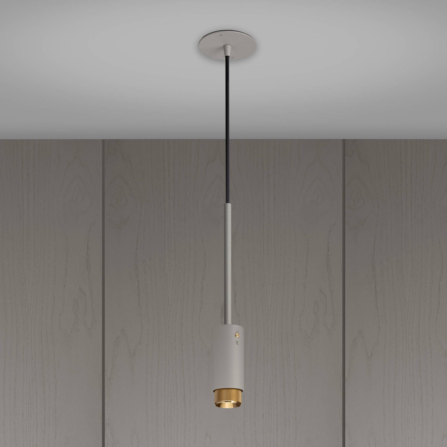 Exhaust Pendant Linear Stone Brass