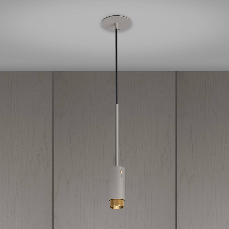 Exhaust Pendant Linear Stone Brass