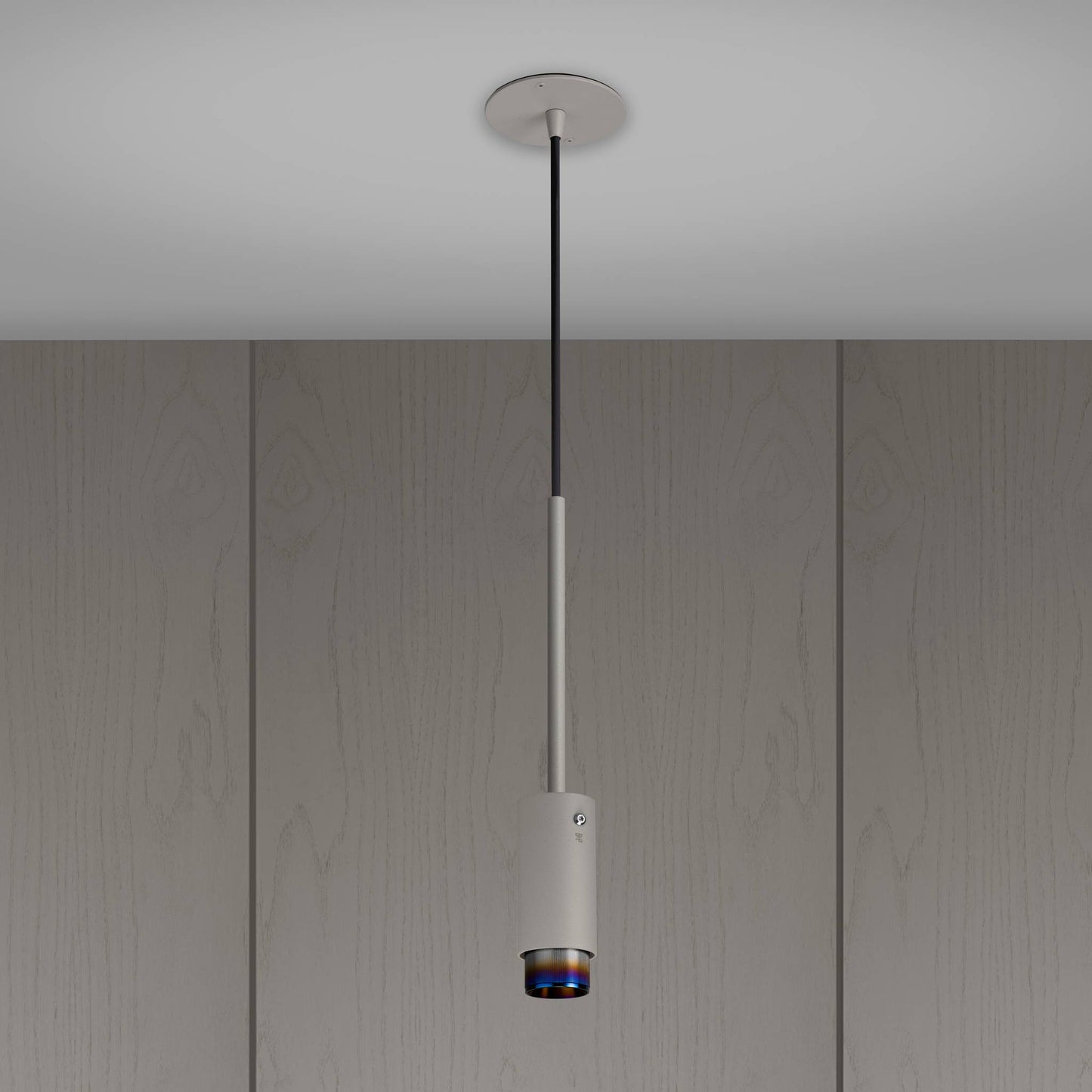Exhaust Pendant Linear Stone Burnt Steel