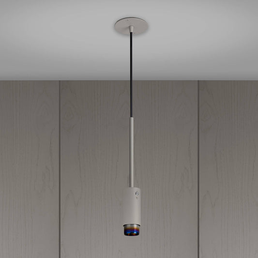 Exhaust Pendant Linear Stone Burnt Steel