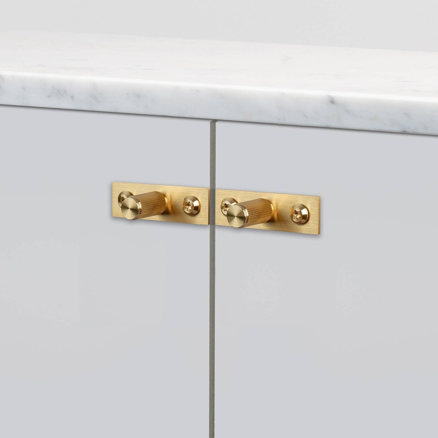 Buster + Punch Furniture Knob / Plate / Linear Brass