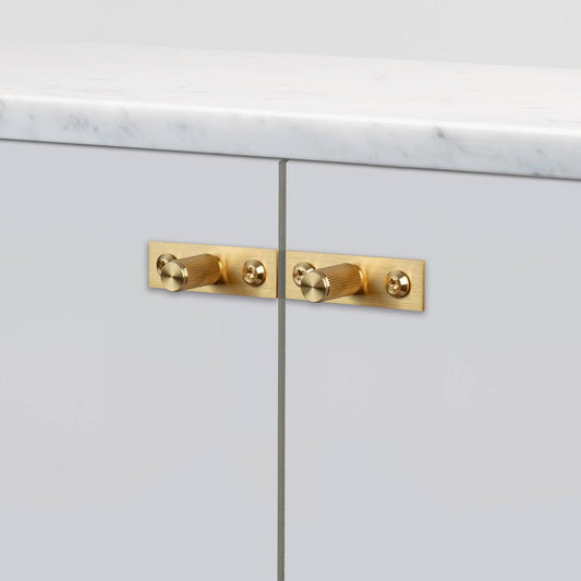 Buster + Punch Furniture Knob / Plate / Linear Brass