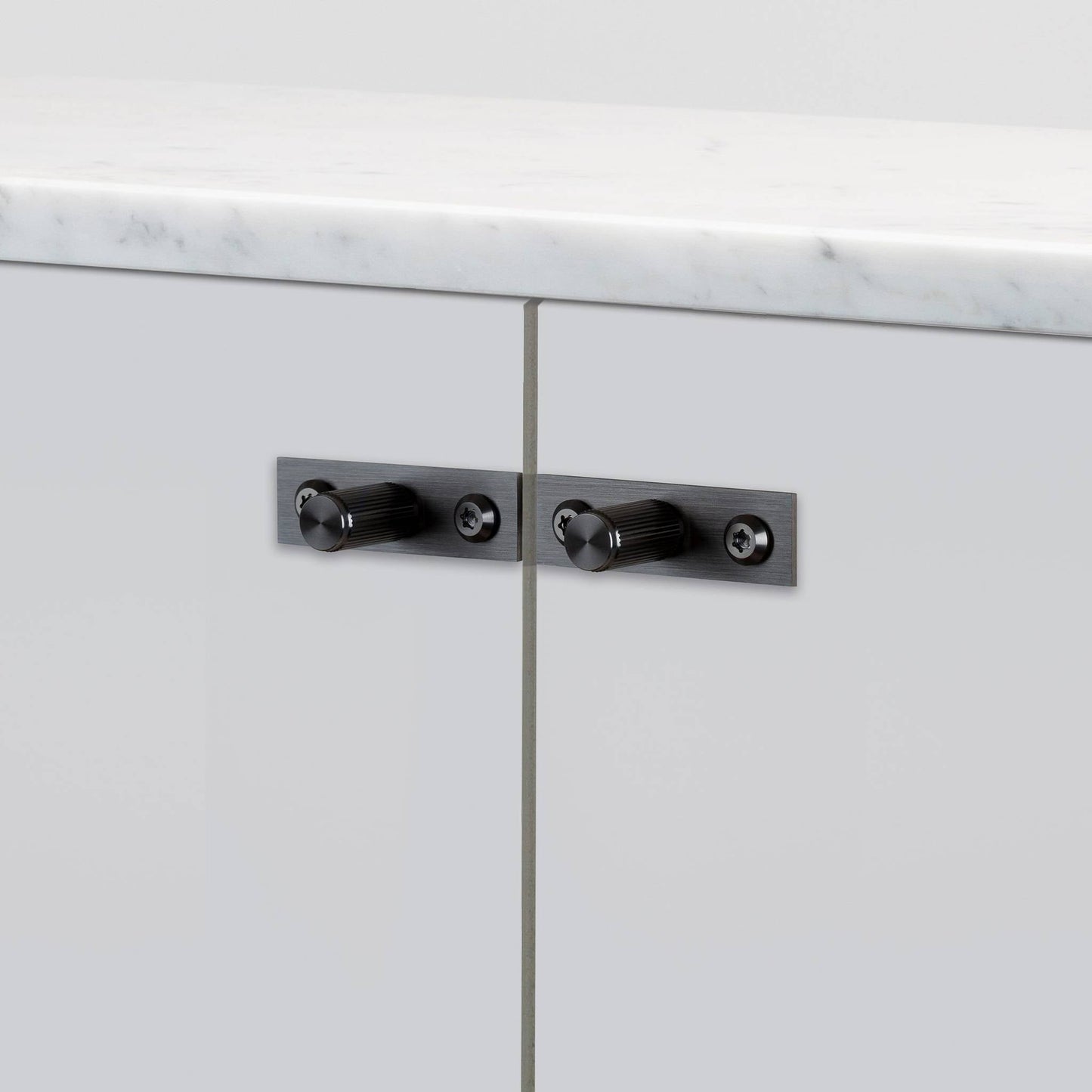 Buster + Punch Furniture Knob / Plate / Linear Smoked Bronze