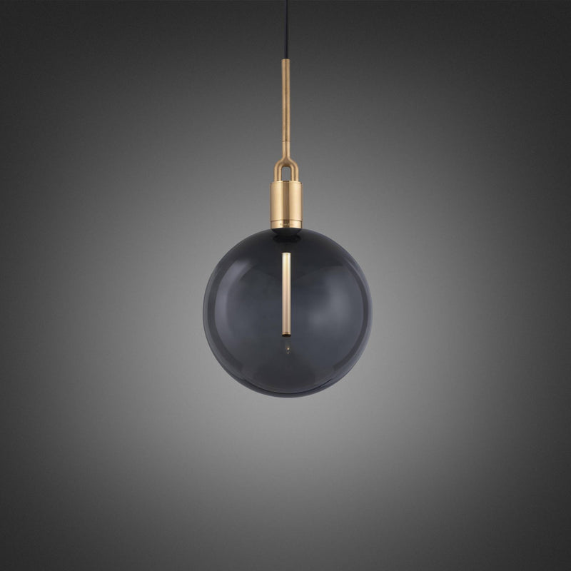 Buster + Punch Forked Pendant / Linear / Globe / Smoked / Large Smoked