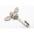 Brass bee Coat Hook - Nickel Finish - Brass bee