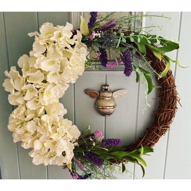 Brass Bumble Bee Door Knocker - Nickel Finish - Brass bee