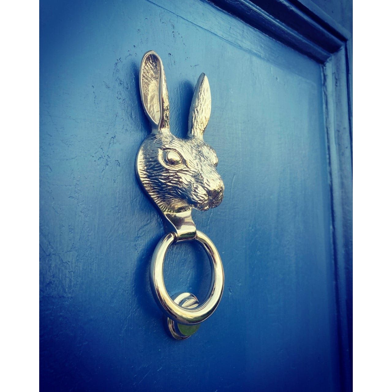 Brass Hare Door Knocker - Nickel Finish - Brass bee