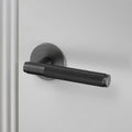 Door Handle Set Cross Sprung Smoked Bronze