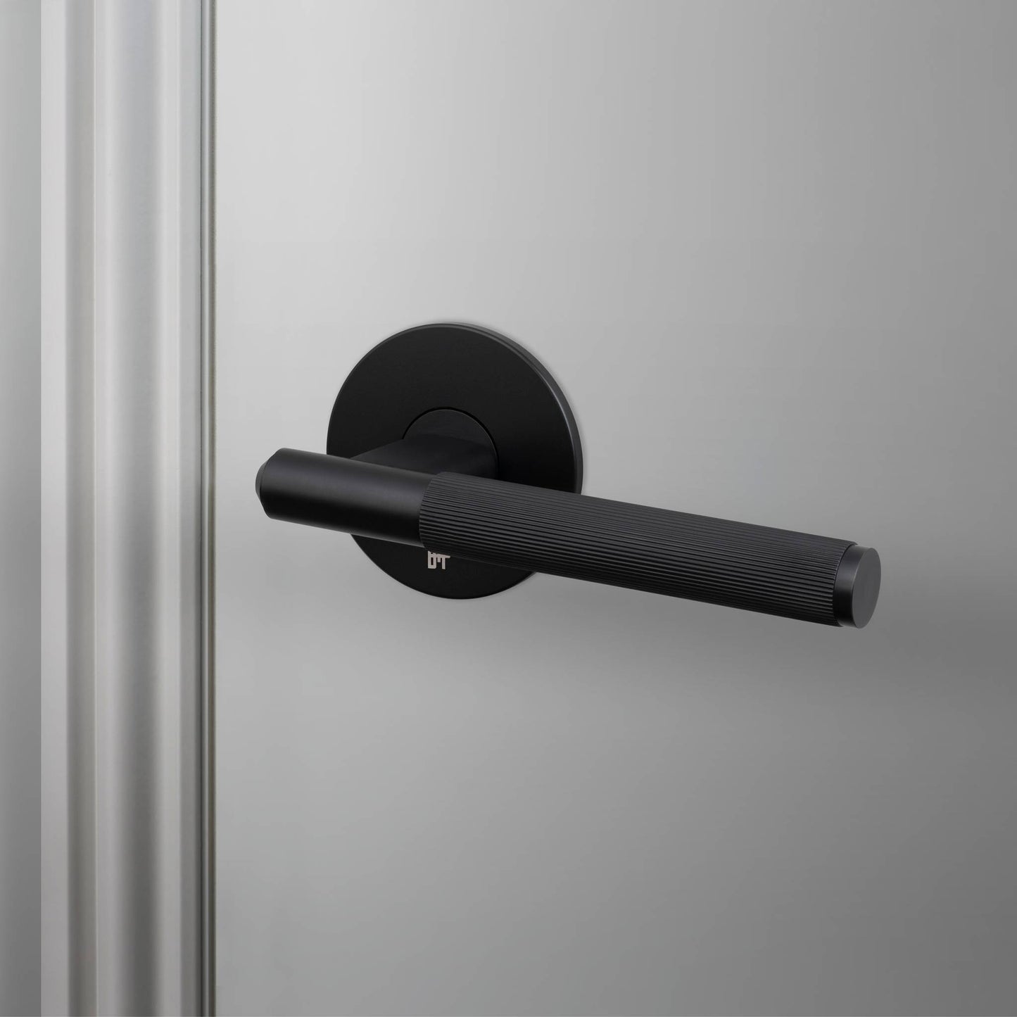 Buster + Punch Door Handle Set / Linear / Sprung Welders Black