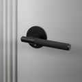 Buster + Punch Door Handle Set / Linear / Sprung Welders Black
