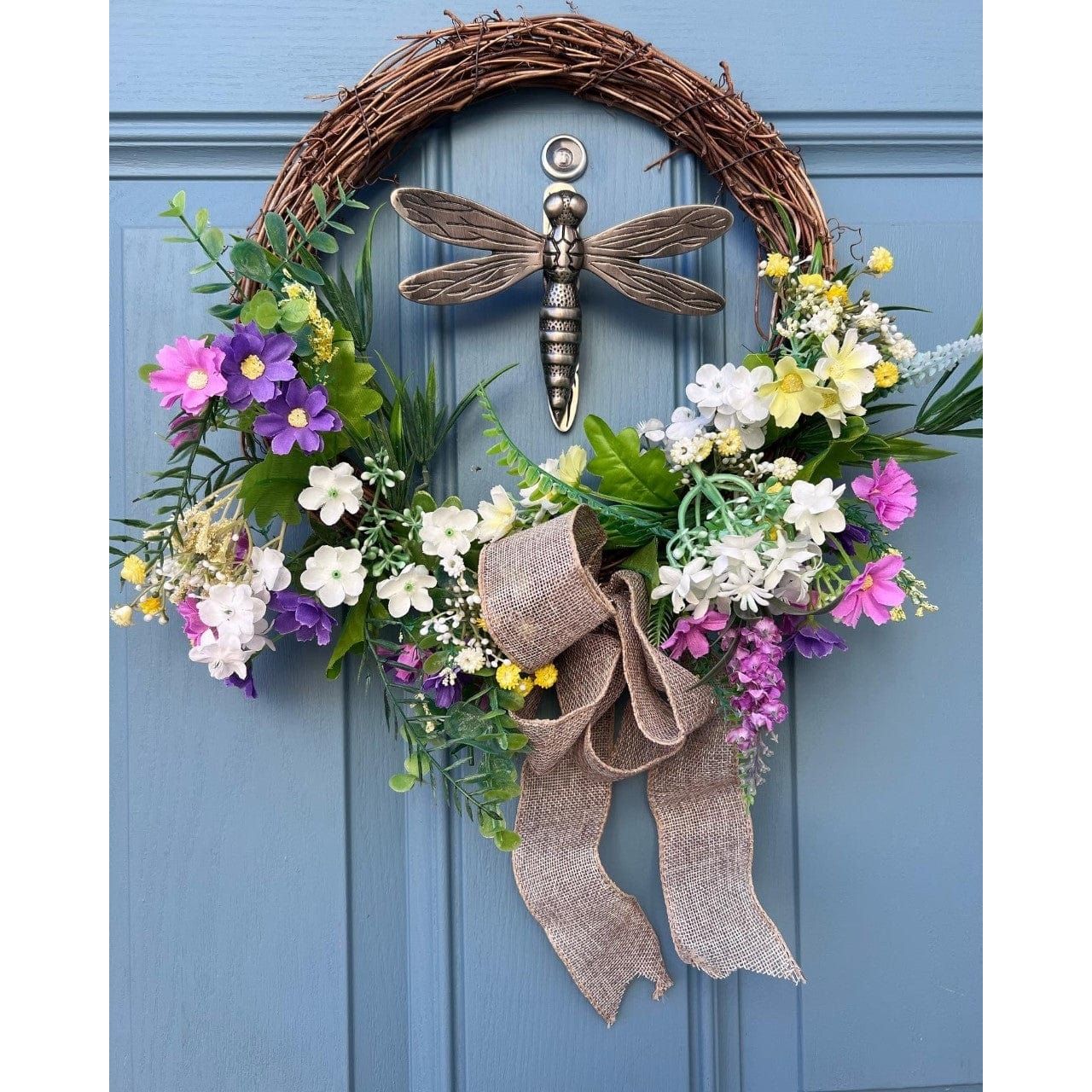 Brass Dragonfly Door Knocker - Pewter Finish - Brass bee