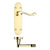 Lever on Latch Backplate / Electro Brass