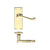Lever on Latch Backplate / Electro Brass
