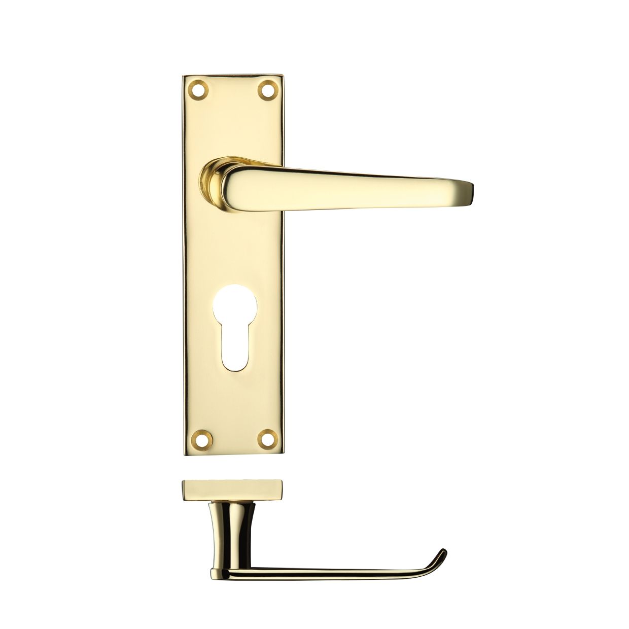 Project Victorian Flat Lever on Europrofile Lock Backplate 150 x 40mm