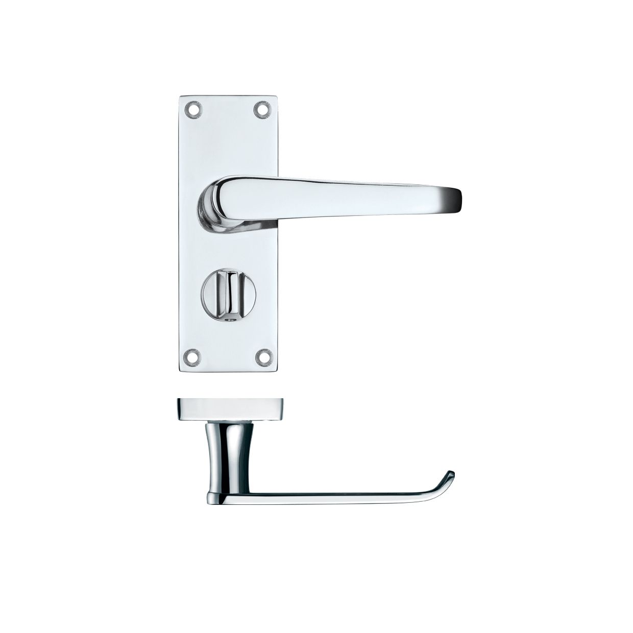 Project Victorian Flat Lever on Privacy Backplate 114 x 40mm