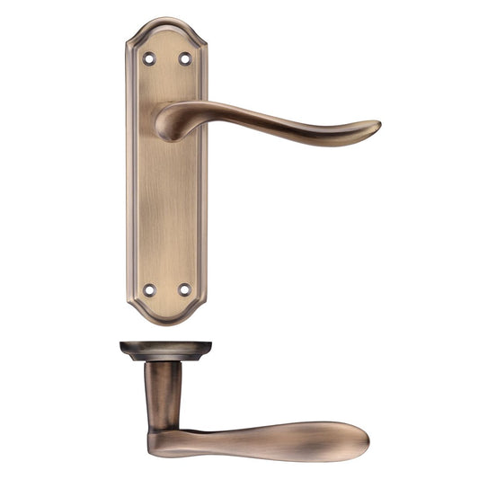 Zoo Hardware Project Lincoln Lever on Latch Backplate — 180x48mm