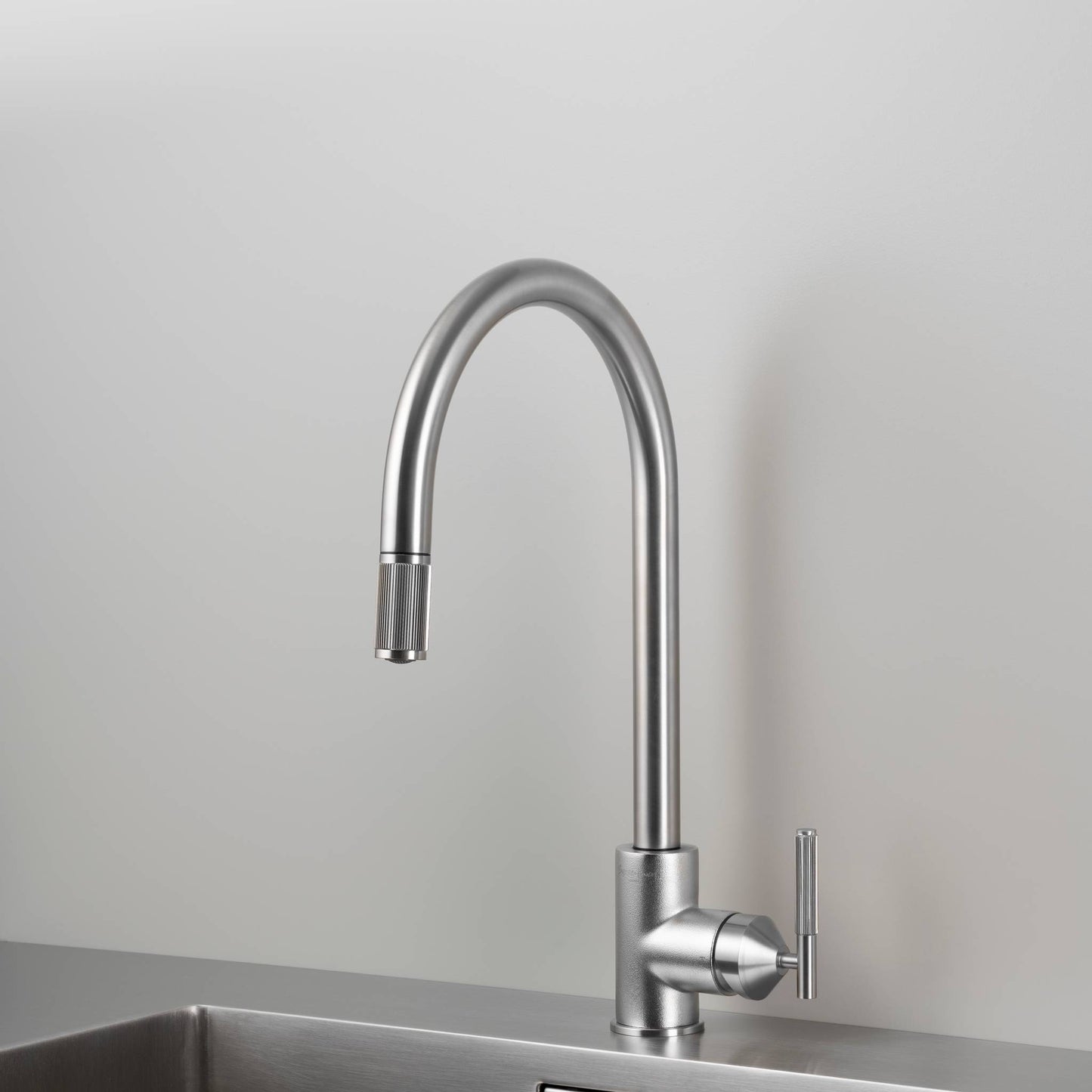 Buster + Punch Uk Kitchen Tap / PULL-OUT Mixer / Linear Steel