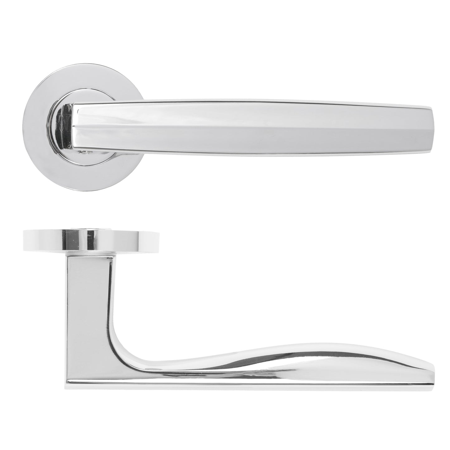Appenine Lever Handle on Round Rose