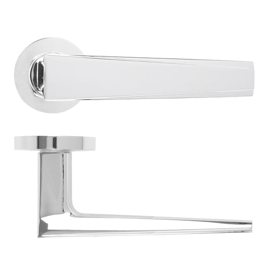 Veloce Lever Handle on Round Rose