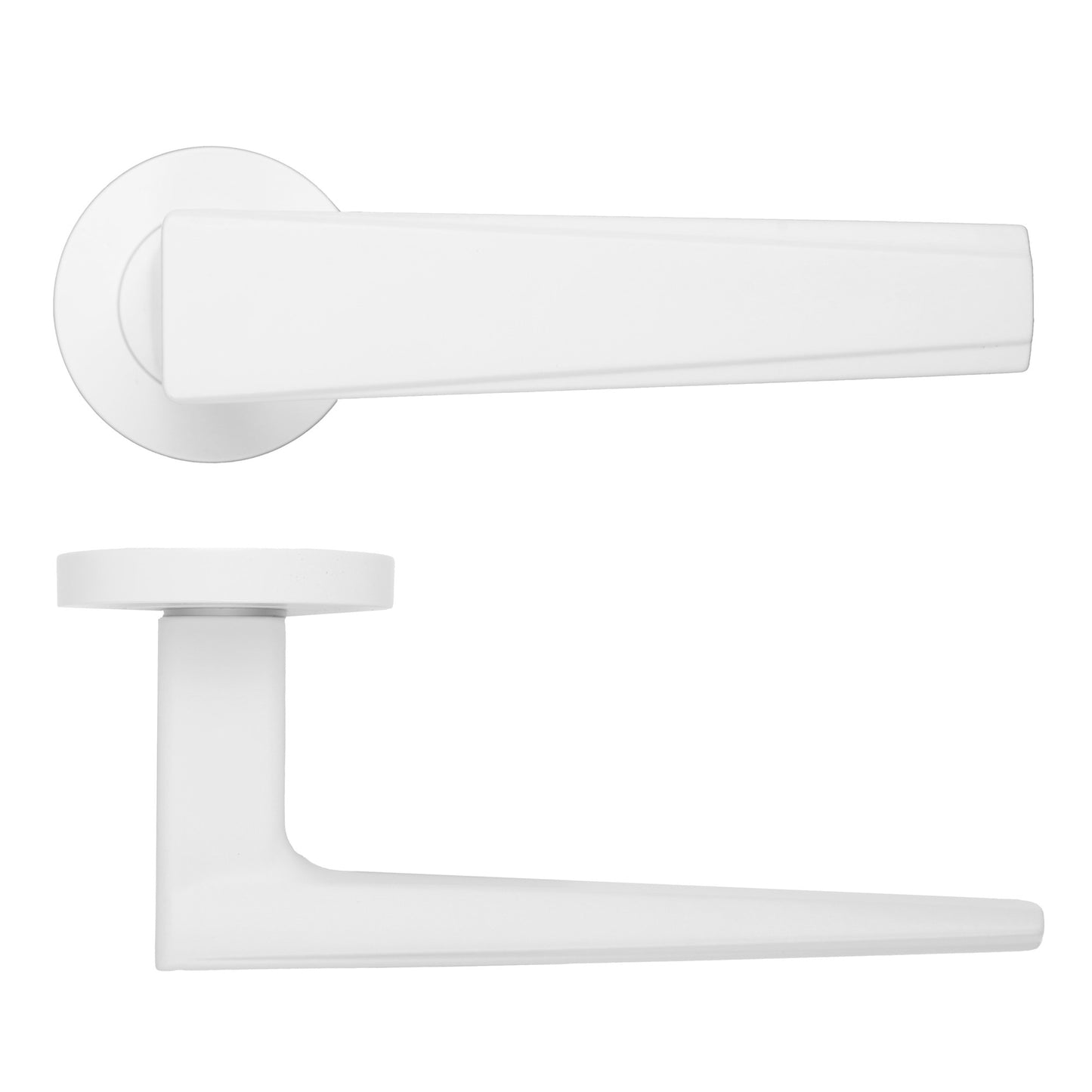 Veloce Lever Handle on Round Rose