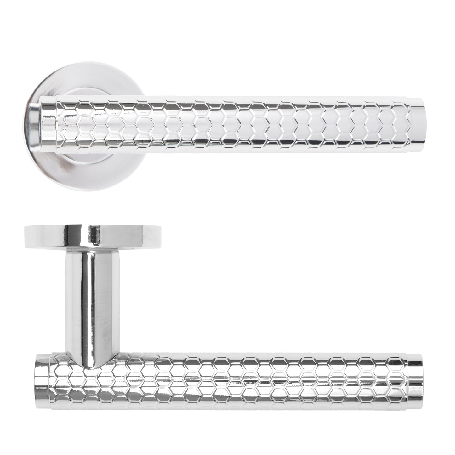Favo Lever Handle on Round Rose