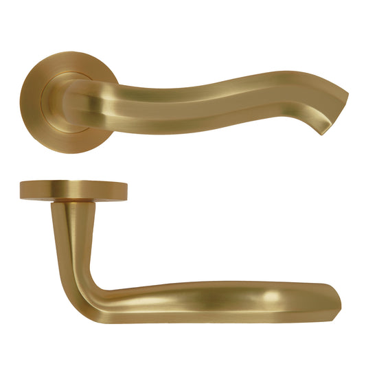 Rococo Lever Handle on Round Rose