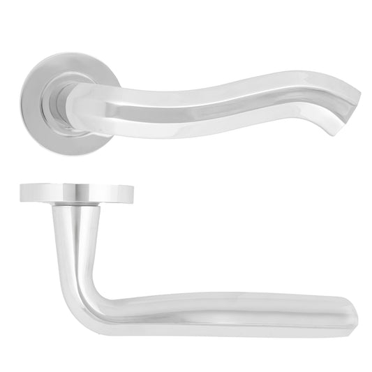 Rococo Lever Handle on Round Rose