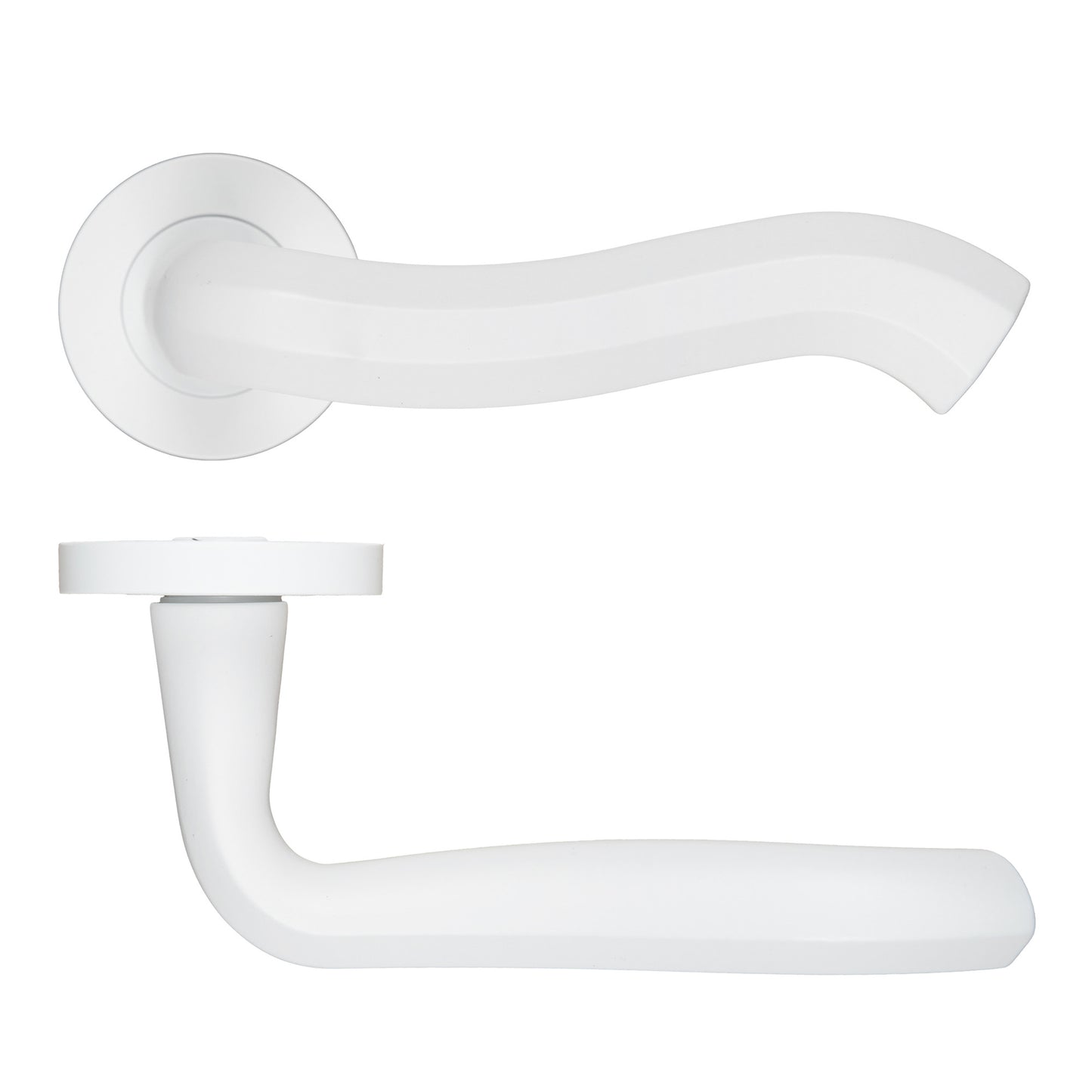 Rococo Lever Handle on Round Rose