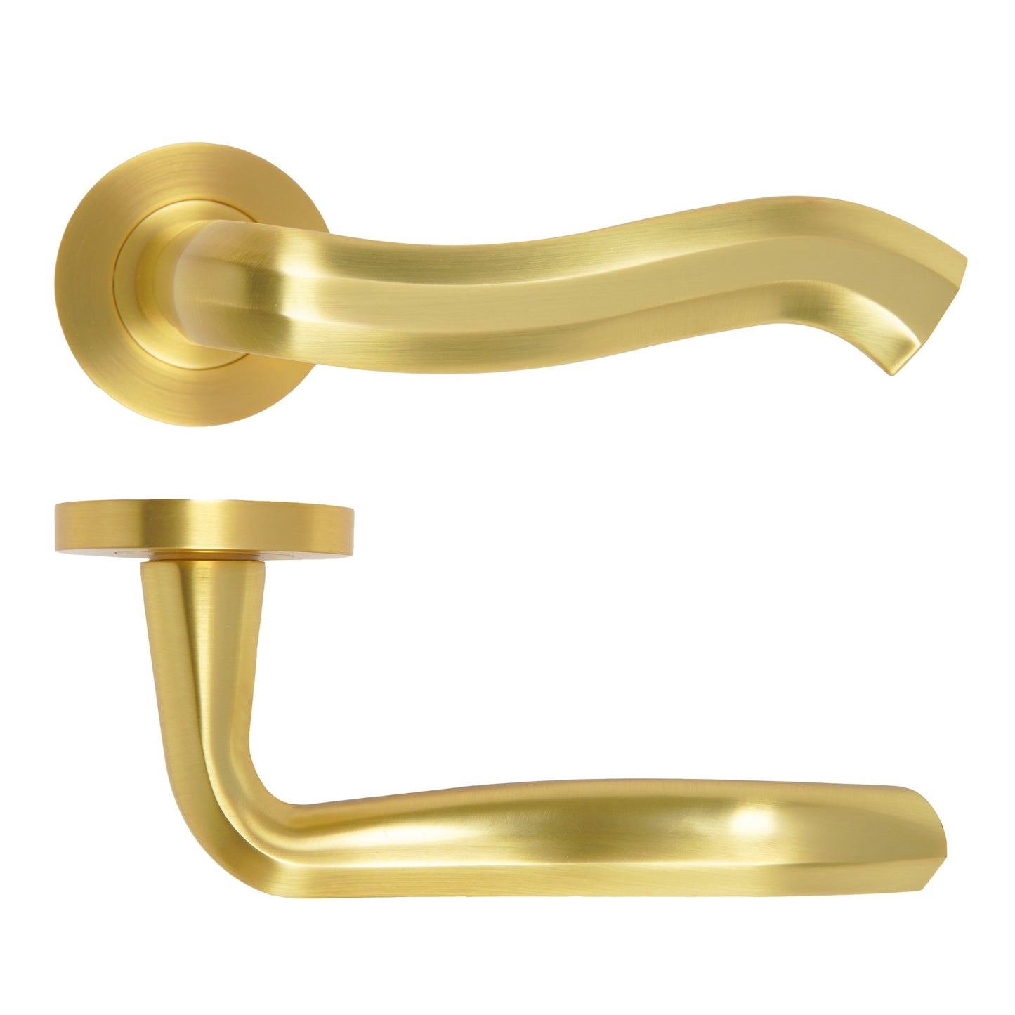 Rococo Lever Handle on Round Rose