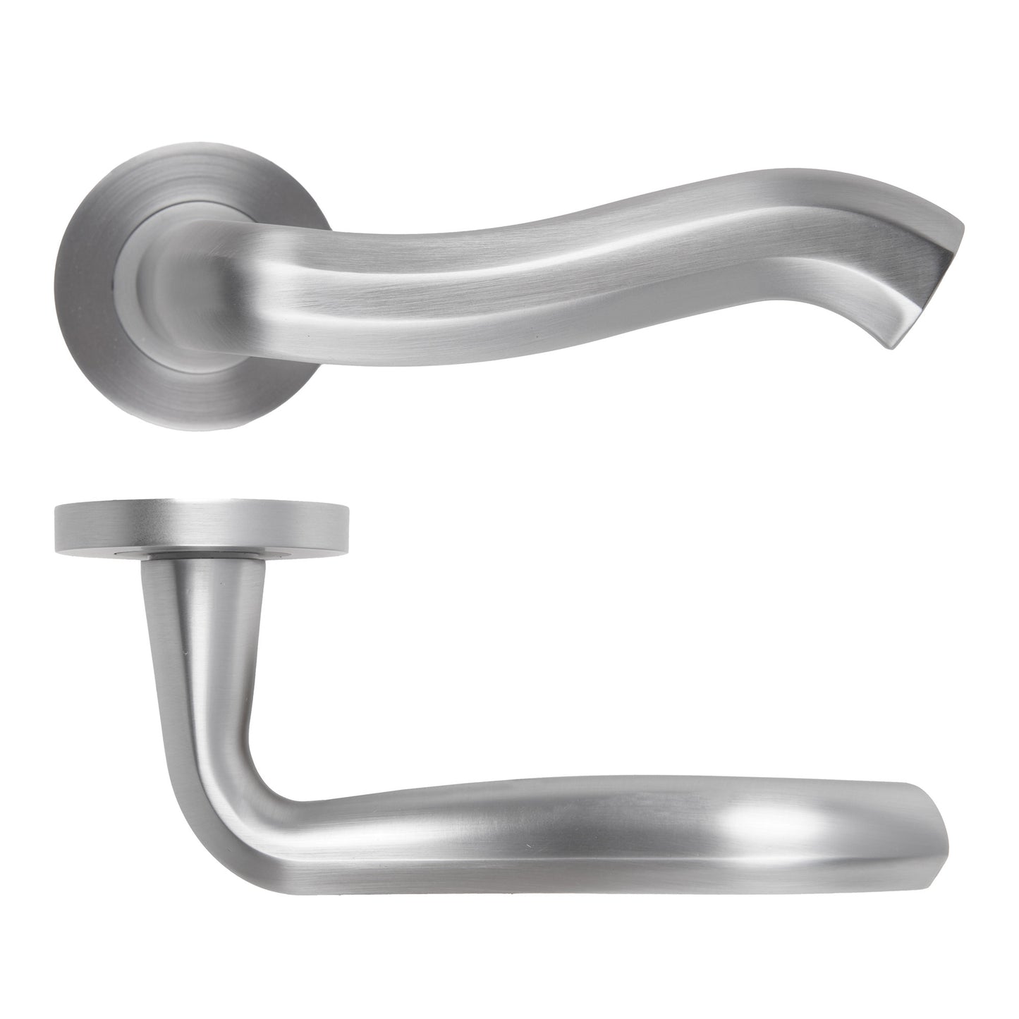 Rococo Lever Handle on Round Rose