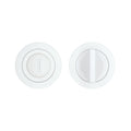 Turn & Release – Round Rose 50mm Powder Coat White Love Handles uk