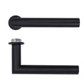 Lugano Lever on 32mm Round Mini Rose Powder Coat Black Love Handles uk