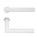 Lugano Lever on 32mm Round Mini Rose Powder Coat White Love Handles uk