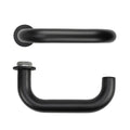 Maggiore Lever on 32mm Round Mini Rose Powder Coat Black Love Handles uk