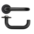 Maggiore Lever on 4mm Round Slim Sprung Rose PVD Black Love Handles uk