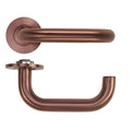 Maggiore Lever on 4mm Round Slim Sprung Rose PVD Bronze Love Handles uk