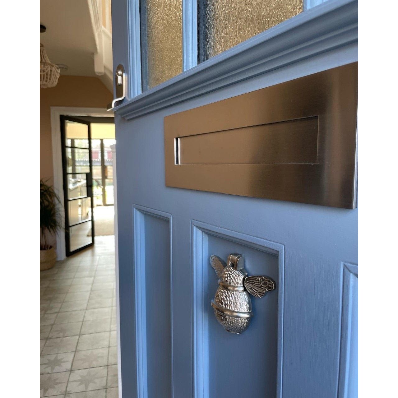 Brass Bumble Bee Door Knocker - Satin Finish - Brass bee