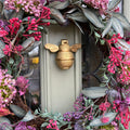 Brass Bumble Bee Door Knocker - Satin Brass Finish - Brass bee