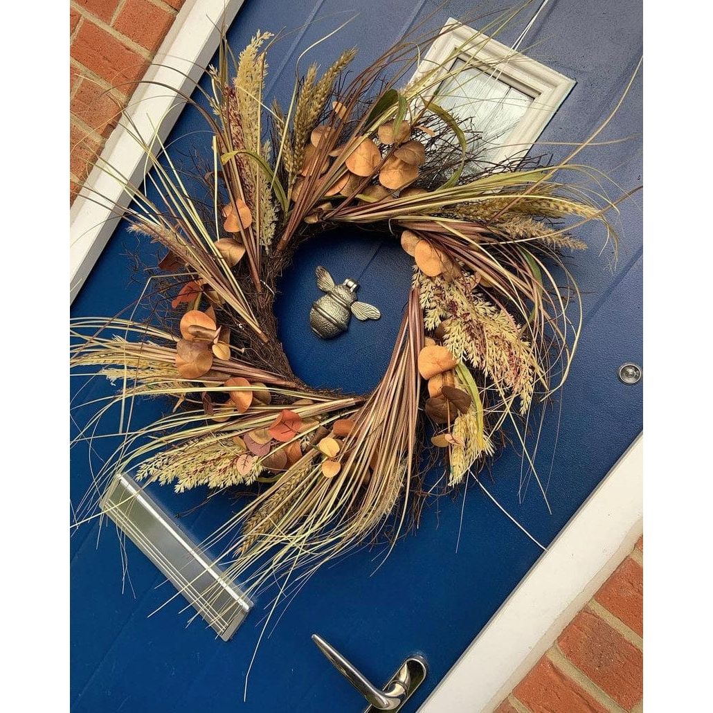 Brass Bumble Bee Door Knocker - Satin Finish - Brass bee