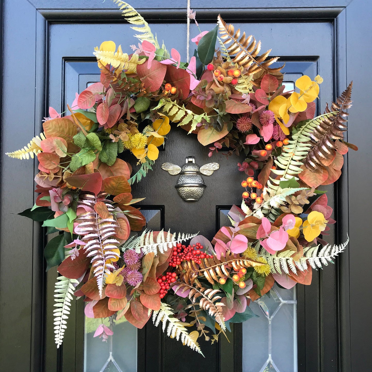 Brass Bumble Bee Door Knocker - Satin Finish - Brass bee