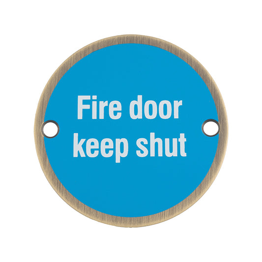 Fire Door Keep Shut Sign