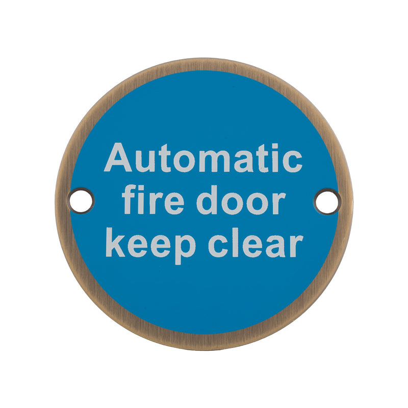 Automatic Fire Door - Keep Clear