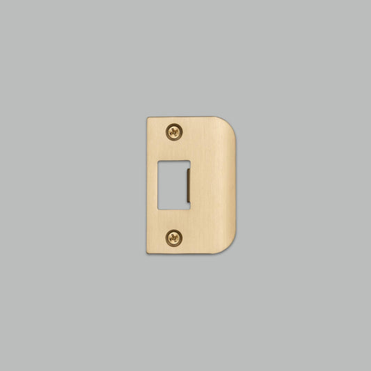 Buster + Punch Strike Plate Kit / D Shaped / Standard Door Brass