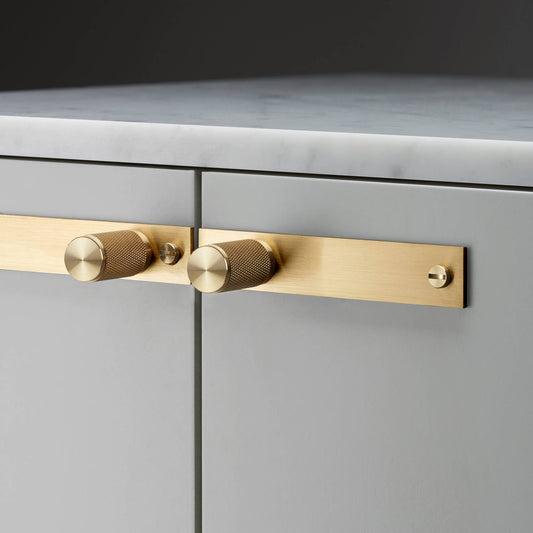 Buster + Punch Furniture Knob / Plate / Cross Brass