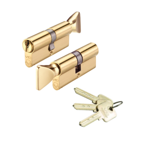 V10 Euro Cylinder and Turn 70mm Keyed Alike