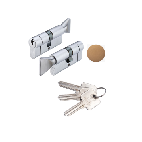 V5 100mm Euro Cylinder and Turn Keyed Alike